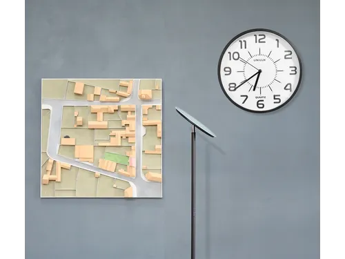 Wandklok Unilux Pop Ø 30.5cm kunststof zwart