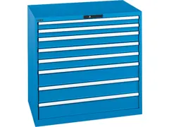 ladekast HxBxD 1000x1023x725mm 8laden key lock lak RAL5012