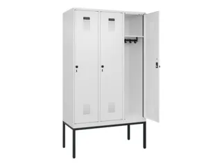 locker,HxBxD 2120x1200x500mm,3vak,vak B 400mm,draaigrendel - 1
