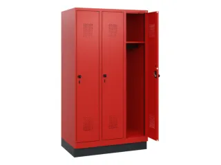 schoollocker,HxBxD 1630x900x500mm,3vak,vak B 300mm,draaigrendel,sokkel - 1