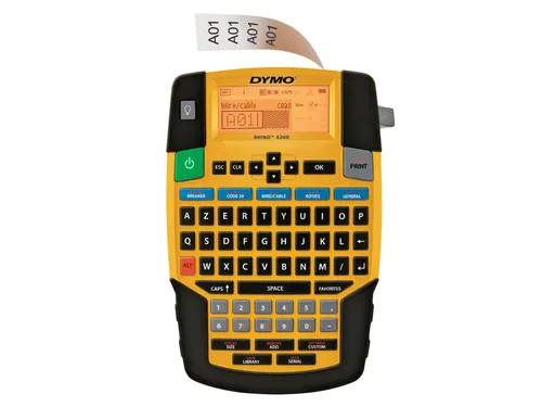 Labelprinter Dymo Rhino 4200 industrieel azerty 19mm geel in koffer