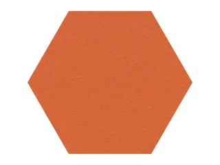 OUTLET Prikbord Zeshoek Oranje Kleur 2211 Bulletin Paneel Ø 60cm fram - 1