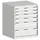 ladekast HxBxD 800x650x650mm 6laden romp RAL7035 front RAL7035