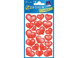 papieretiket Z-design Creative pakje a 2 vel hartjes - 1