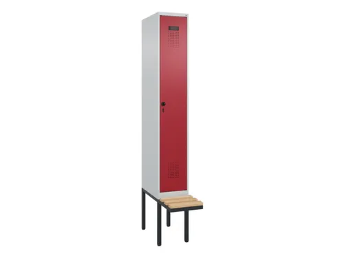 locker met bank,voor scheiding van kleding,HxBxD 2120x300x815mm,1vak
