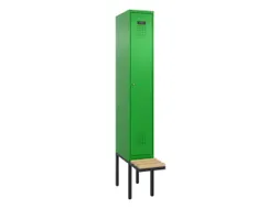 locker met bank,HxBxD 2120x300x815mm,1vak,vak B 300mm,cilinderslot