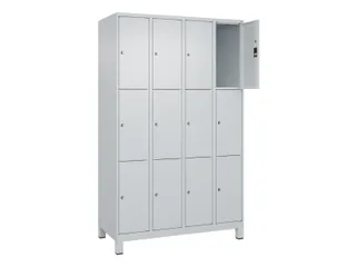 lockerkast,HxBxD 1950x1200x500mm,4x3vakken,vak B 300mm,cil.-slot - 1