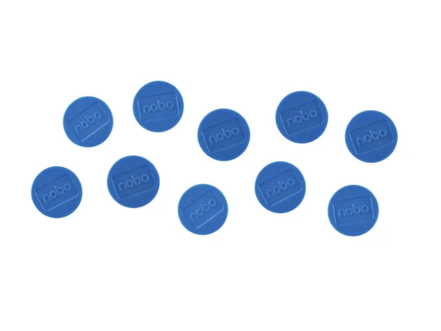 Aimant Nobo 32mm bleu 10 pièces