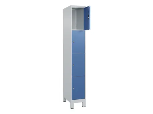 lockerkast,HxBxD 1950x300x500mm,1x4vakken,vak B 300mm,cil.-slot,voeten