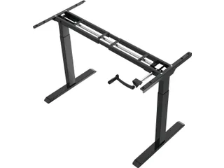 Verstelbaar Zit-Sta Bureau Frame Slinger Zwart 180Cm - 1