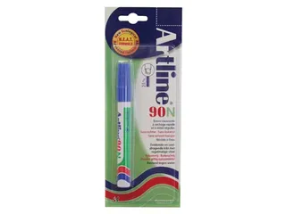 Permanent marker Artline 90 blauw (op blister) - 1