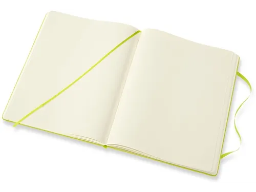 Notitieboek Moleskine XL 190x250mm blanco hard cover lemon green