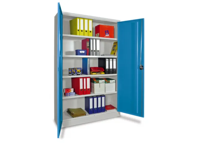 grootvolumekast met openslaande deuren,RAL7035,front RAL5012