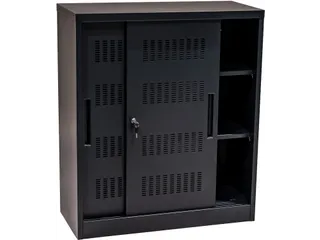 Euroseats Schuifdeurkast 105x90x40cm Zwart - 3