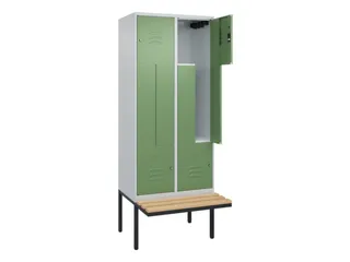 Z-garderobekast,HxBxD 2120x800x815mm,4vak,vak B 400mm,cil.-slot - 2
