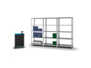 magazijnstelling,grondveld,HxBxD 2000x1000x400mm,vaklast 350kg - 3