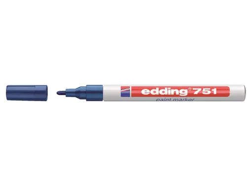Viltstift edding 751 lakmarker rond blauw 1-2mm