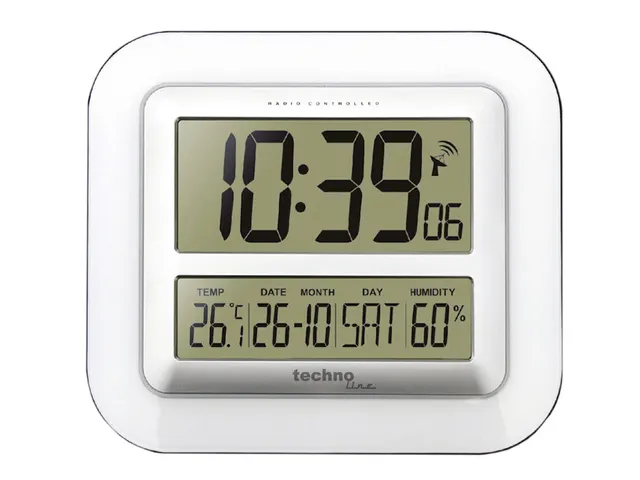 Digitale wandklok Technoline WS 8006 276x195x27mm wit/zilver