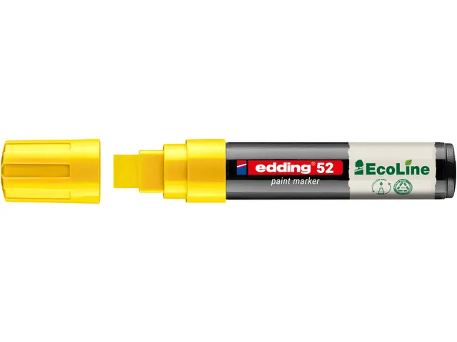 Paintmarker edding 52 EcoLine op waterbasis 4-15mm geel