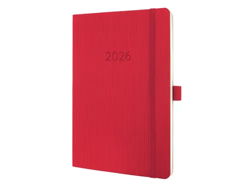 Weekagenda Conceptum A5 2026 (NL/FR/EN/DU) red Softcover