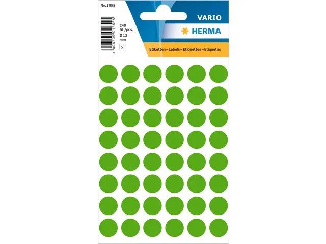 HERMA 1855 Multipurpose etiketten Rond 13mm Donkergroen 240 stuks