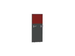 cache de banque d'accueil MS-gris foncé BN4011-rouge