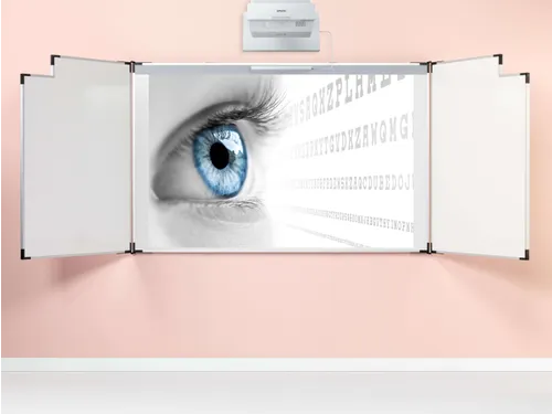 Projectiebord vijfvlaks 126x231cm 16:9 mat wit Extraflat finger touch