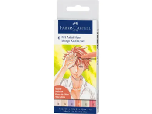 Tekenstift Faber-Castell Pitt Artist Pen Manga 6-delig etui Kaoiro
