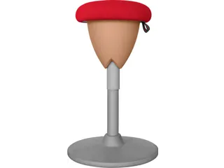 Ergonomische Zit-Sta Kruk Rood - 1