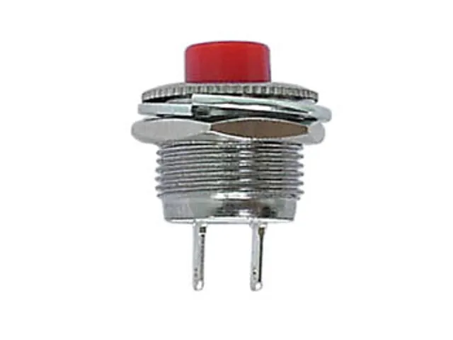 Drukschakelaar Off-(on) Zwart 1a 250v