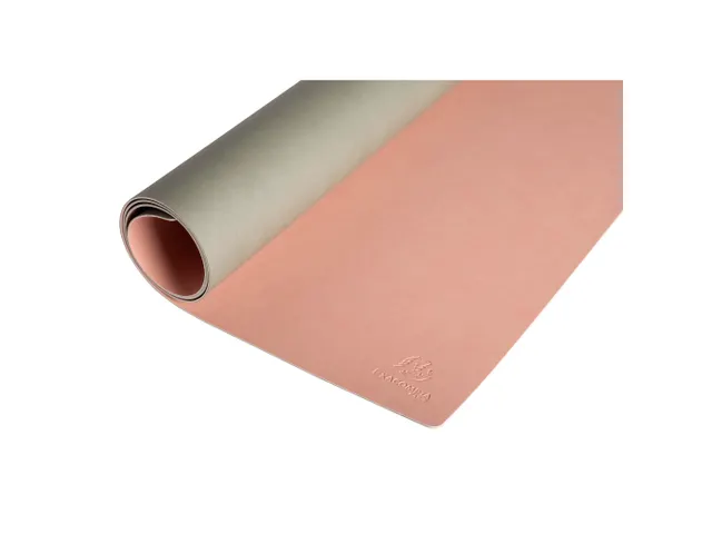 Onderlegger PU 43x90cm nude/grijs