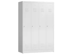 garderobekast 1800x1185x500mm 4vak klink sokkel romp RAL9003