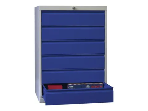 ladekast HxBxD 1000x715x600mm 6laden slot RAL7035 front RAL5010