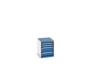 ladekast HxBxD 600x525x650mm 4laden romp RAL7035 front RAL5010 - 7