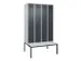 armoire vestiaire avec banc noir et blanc,HxlxP 2120x1200x815mm