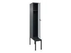 locker met bank,HxBxD 2120x300x815mm,1vak,vak B 300mm,draaigrendel