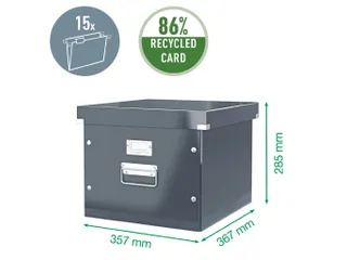 Hangmappenbox Click & Store 320x240x335mm Wit A4 86% gerecycled karton - 7