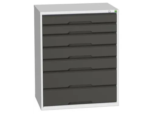 ladekast HxBxD 1000x800x550mm 7laden romp RAL7035 front RAL7016