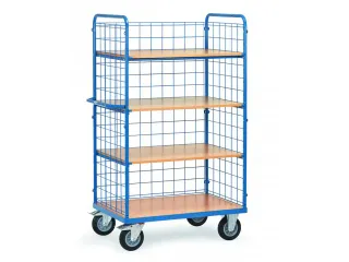 Etagewagens 4 Etages Hout 8413 600kg Laadvlak 1200x800mm Ral5007 - 1