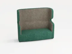 Sofa 2-Zits Geluidabsorberend Stof Turkoois/beige 1330x1570x760mm