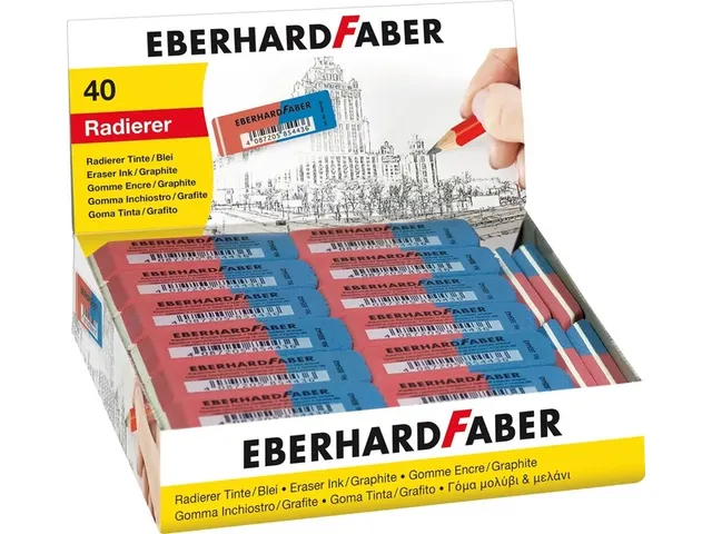 Gum Eberhard Faber EF-585443 potlood/inkt rood/blauw