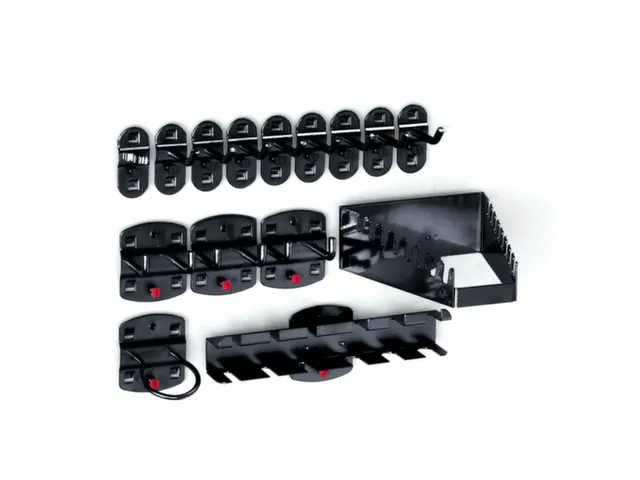 houderassortiment,v. perfoplaat,15-delig,RAL7016