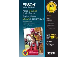 Epson Value Glossy Photo Paper - 10x15cm - 2x 20 Vellen