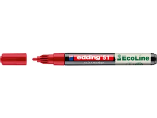 Paintmarker edding 51 EcoLine op waterbasis 1-2mm rood - 2