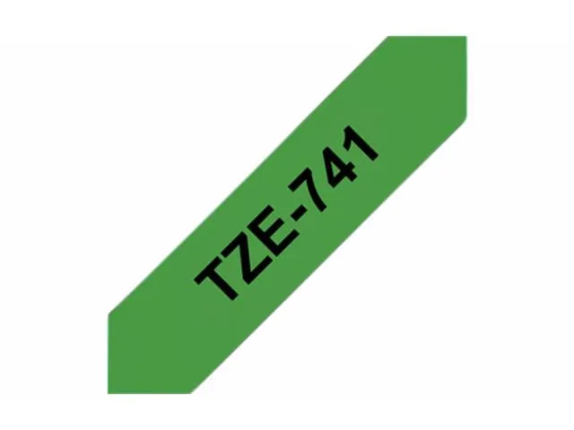 NEUTRAL Labeltape P-touch TZE-741 29mmx8m Zwart op Groen gelamineerd