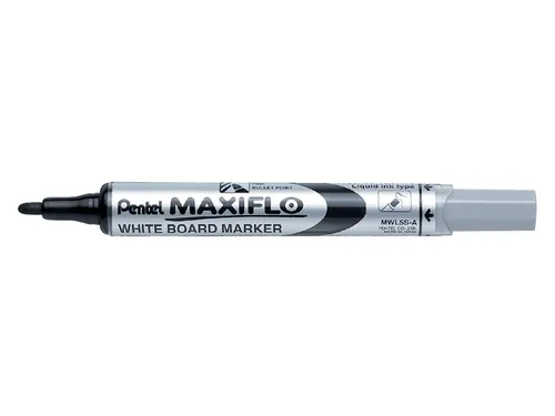 Viltstift Pentel MWL5 Maxiflo whiteboard zwart 1mm