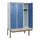 locker met bank,HxBxD 1950x1200x815mm,3vak,vak B 400mm,draaigrendel