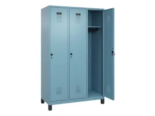 locker,HxBxD 1950x1200x500mm,3vak,vak B 400mm,draaigrendel,voeten - 2