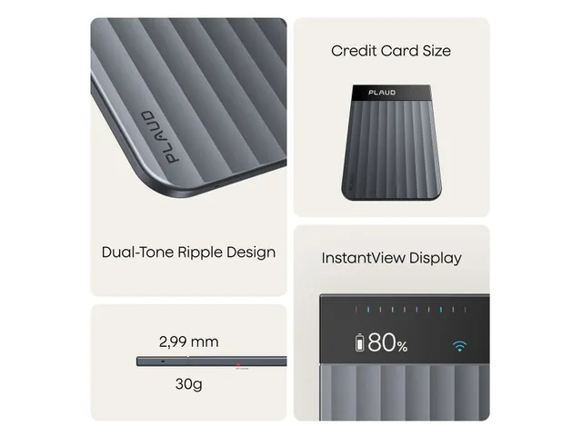 PLAUD Note Pro AI-notitieapparaat Voice Recorder 64Gb WIFI Zwart