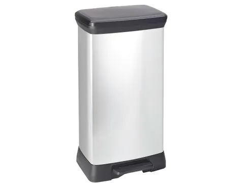 Pedaalemmer Decobin Duo 23+23 Liter Zilver Zwart